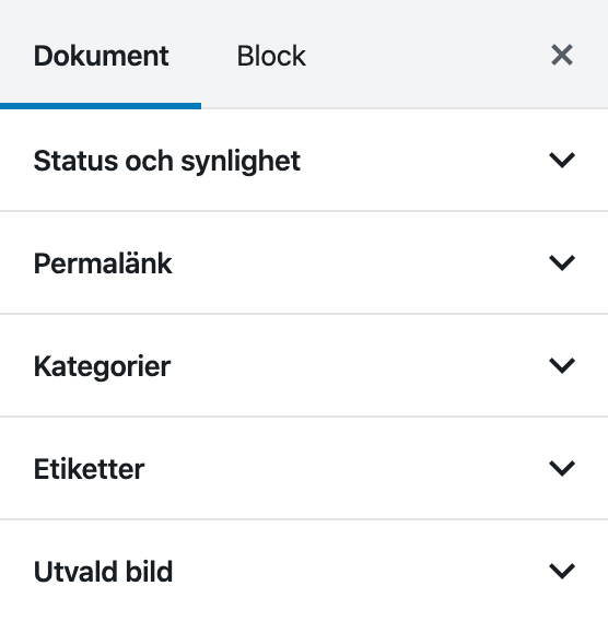 Inlägg dokument