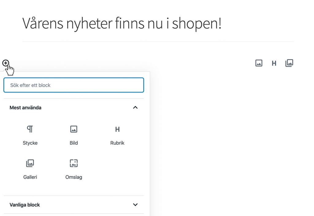 Innehåll för inlägg