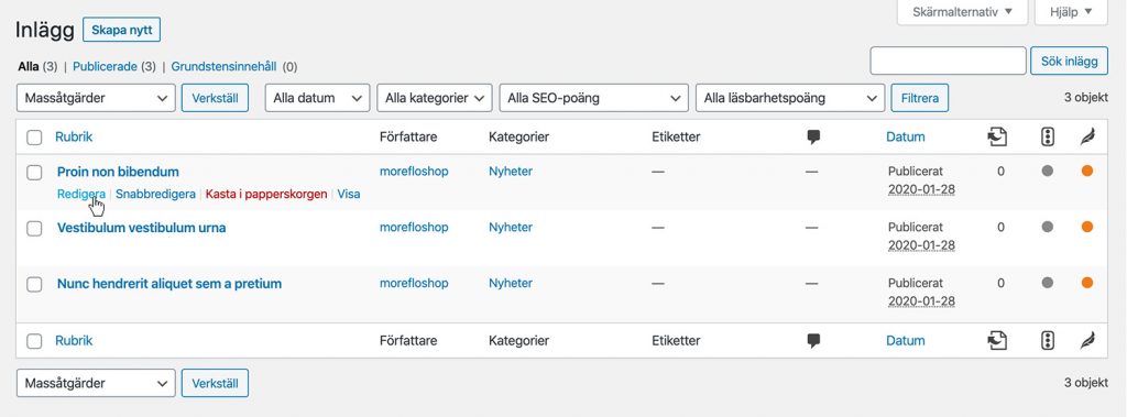 Inlägg översikt