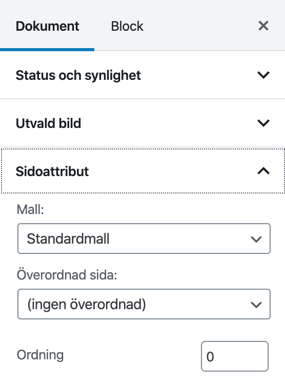 Sidor dokument